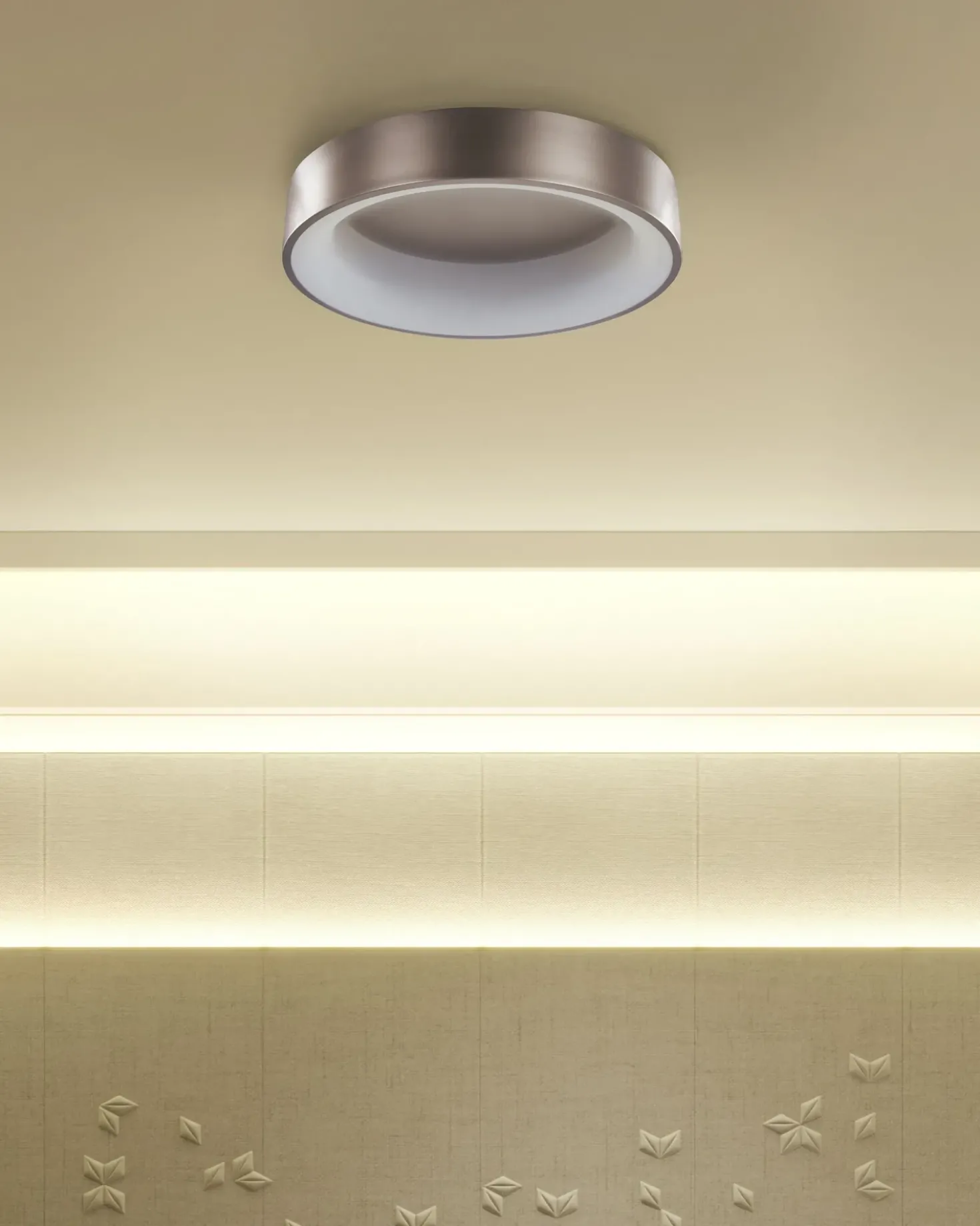 Lampadario a LED DAWEI Metallo Marrone chiaro