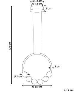 Lampadario a LED FANE Metallo Oro