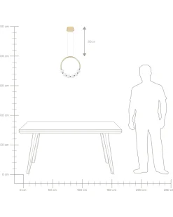 Lampadario a LED FANE Metallo Oro
