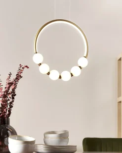 Lampadario a LED FANE Metallo Oro