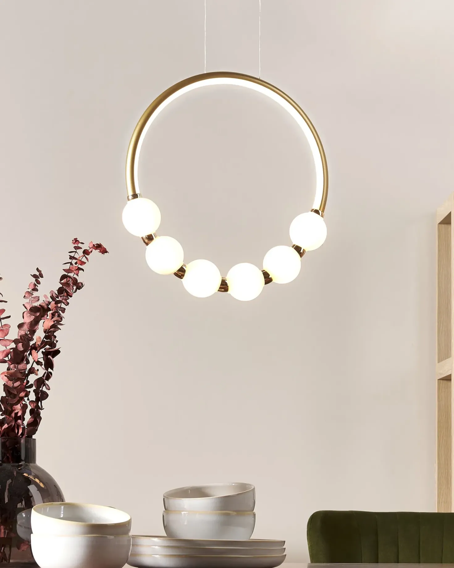 Lampadario a LED FANE Metallo Oro