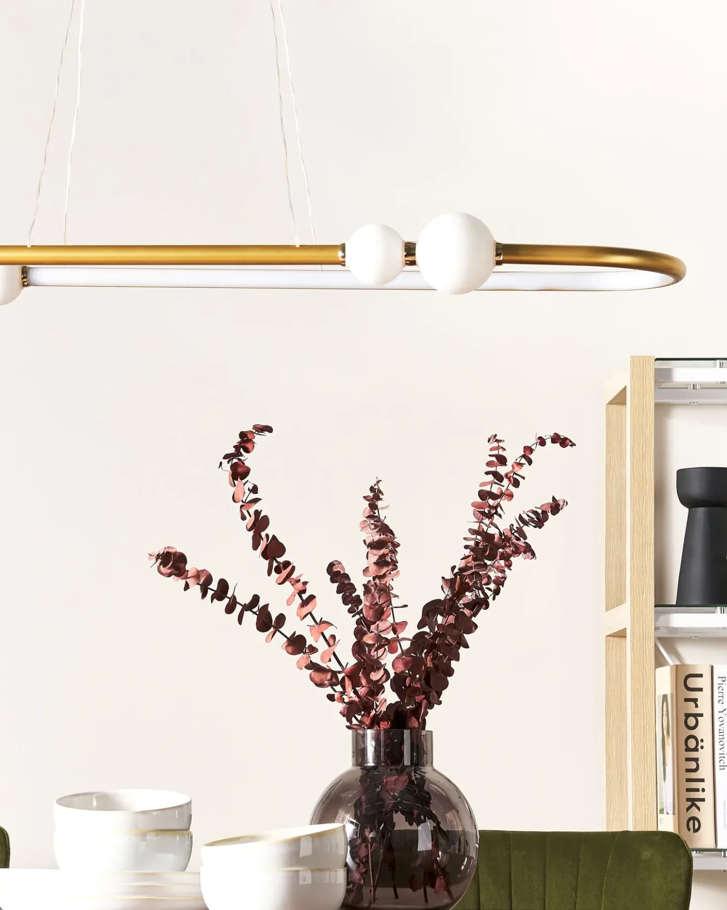 Lampadario a LED FEALE Metallo Oro