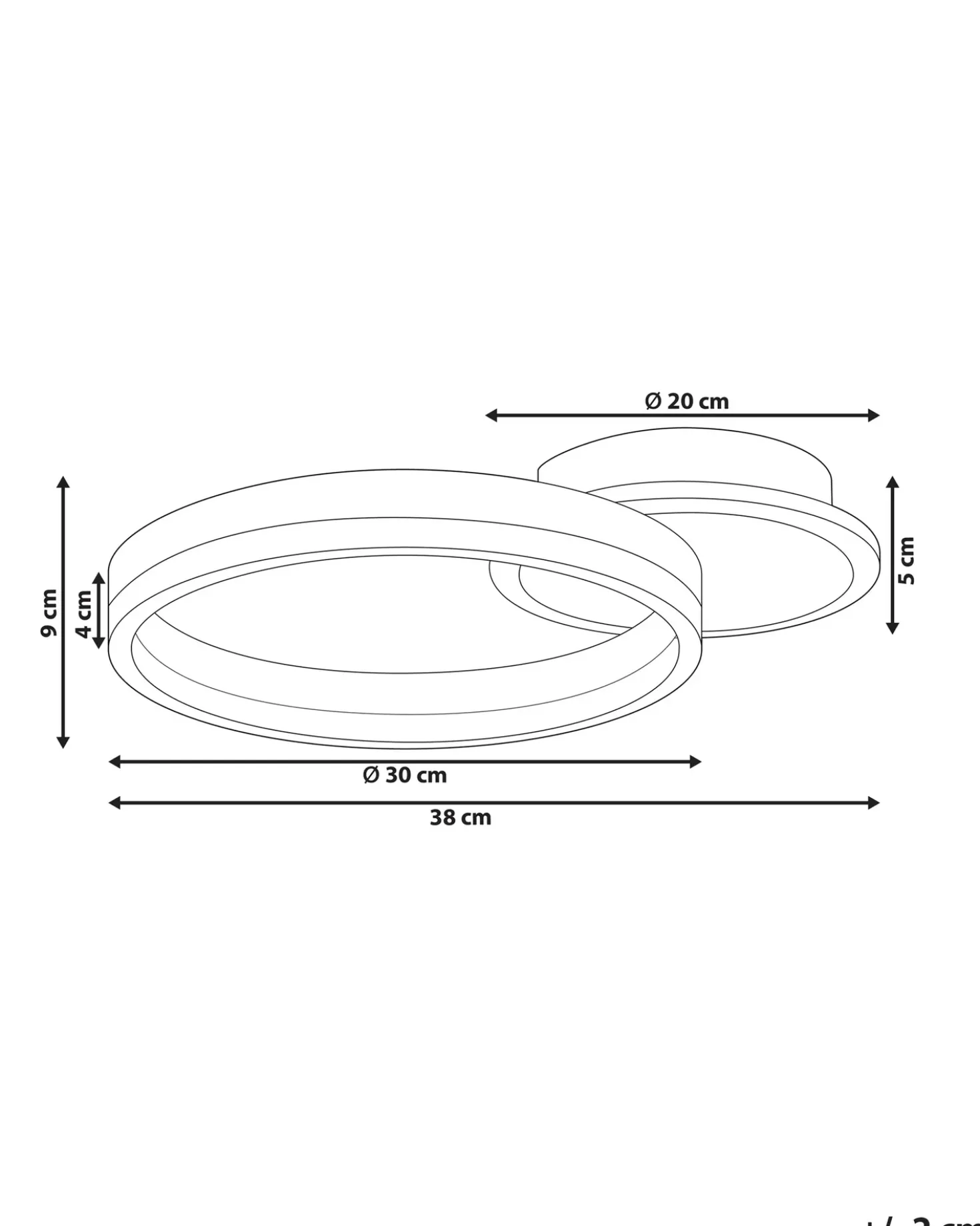 Lampadario a LED GLYDE Metallo Oro