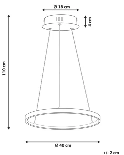 Lampadario a LED JORDAN Metallo Oro rosa