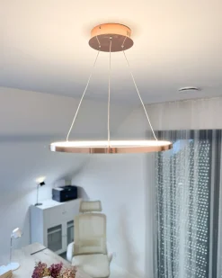Lampadario a LED JORDAN Metallo Oro rosa