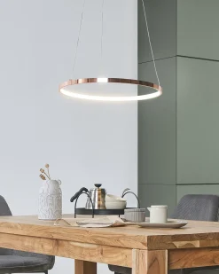 Lampadario a LED JORDAN Metallo Oro rosa