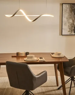 Lampadario a LED KHUTTI con telecomando con dimmer Metallo Bianco