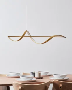 Lampadario a LED KHUTTI Metallo Oro