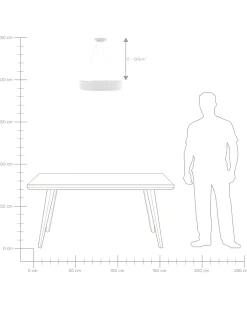 Lampadario a LED LENYA Metallo Bianco