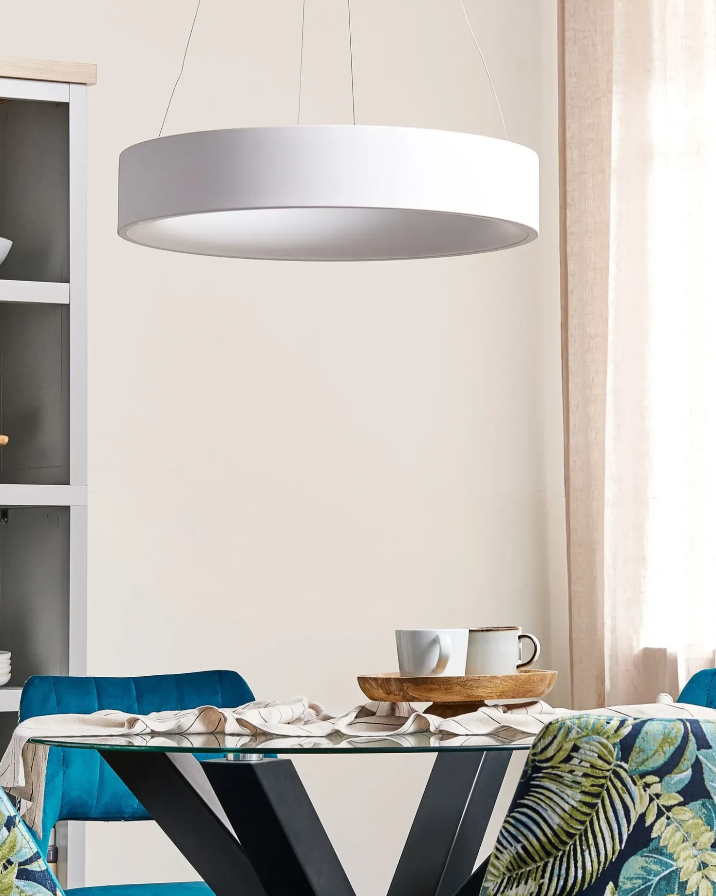 Lampadario a LED LENYA Metallo Bianco