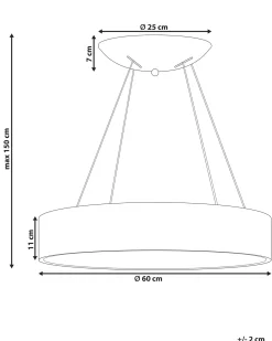 Lampadario a LED LENYA Metallo Bianco
