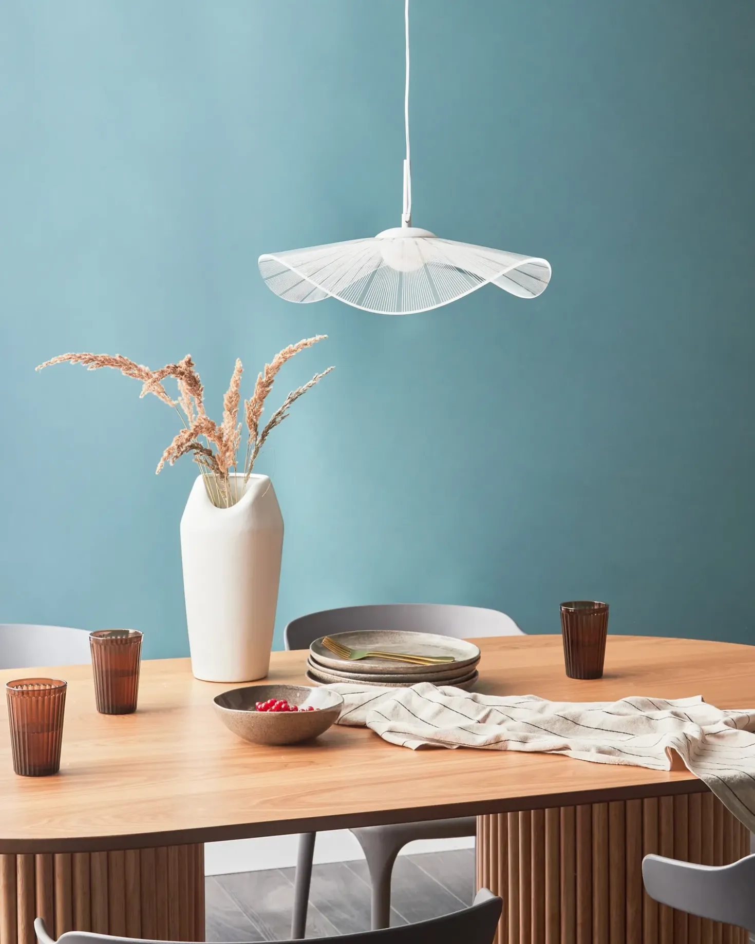 Lampadario a LED LOIRE Metallo Bianco