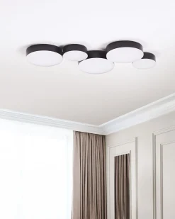 Lampadario a LED LUGA Metallo Nero