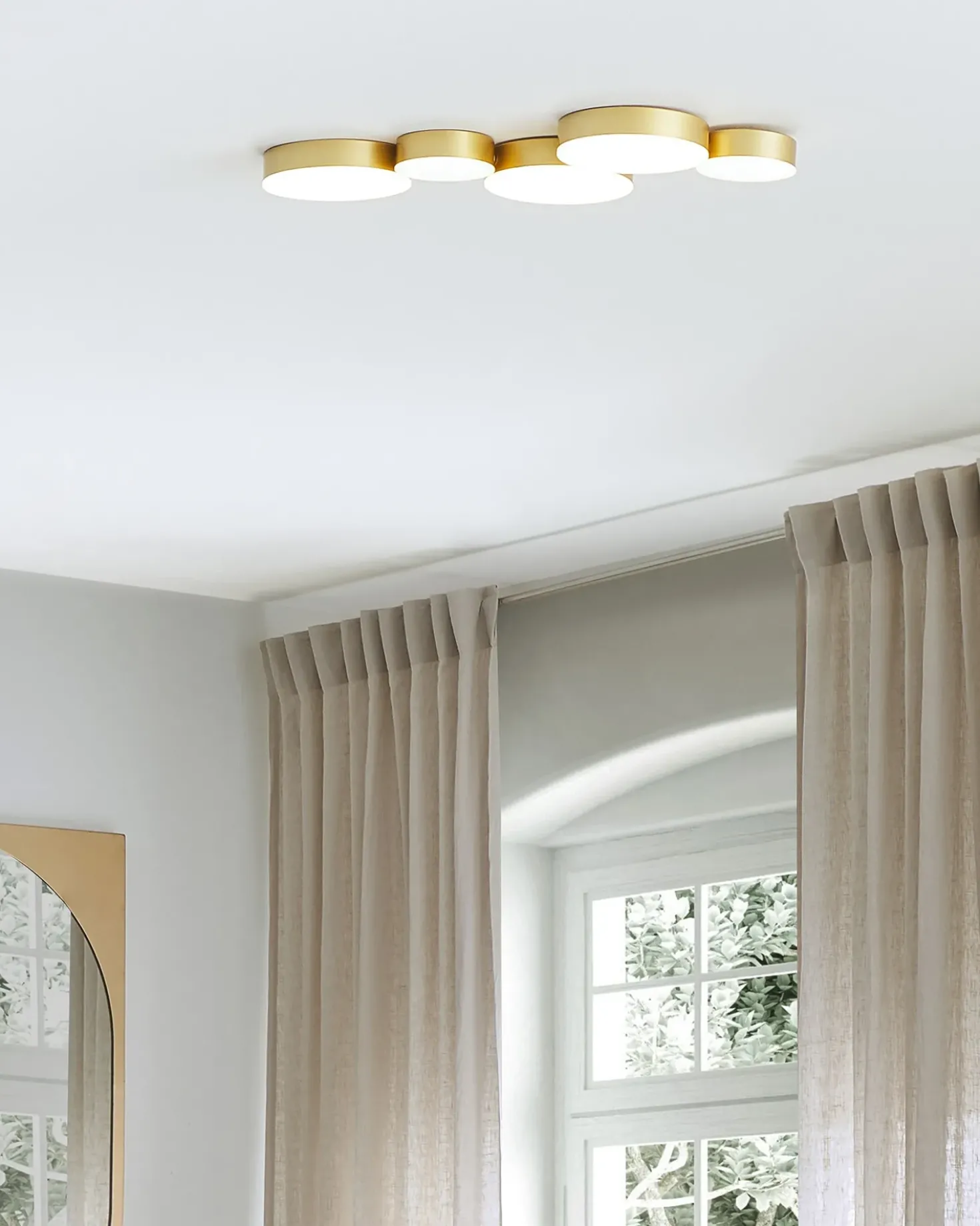 Lampadario a LED LUGA Metallo Oro
