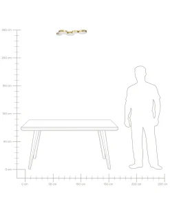 Lampadario a LED LUGA Metallo Oro