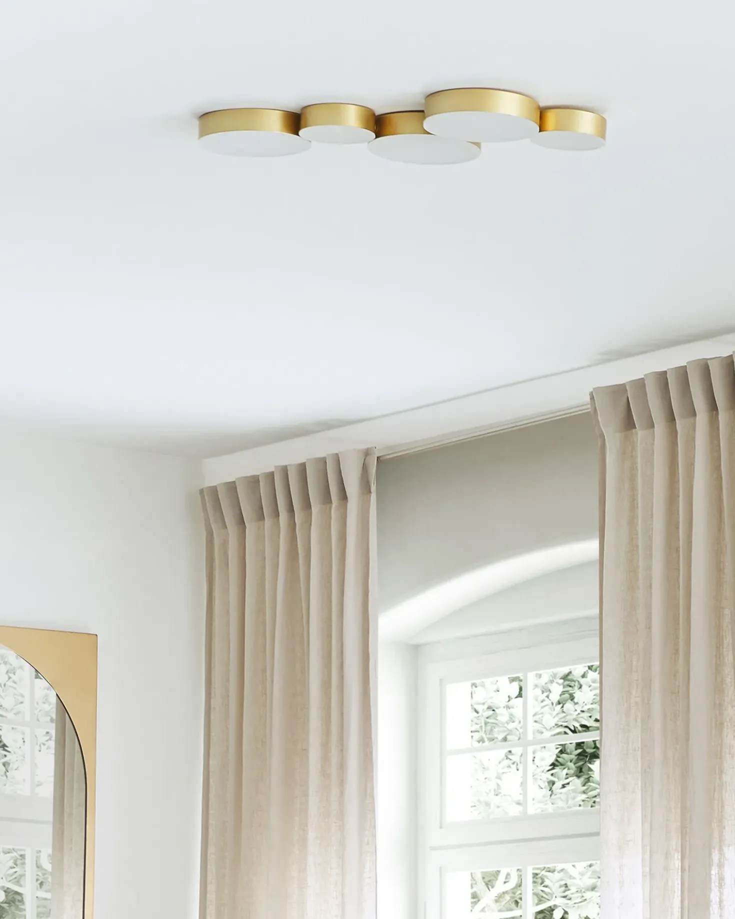 Lampadario a LED LUGA Metallo Oro