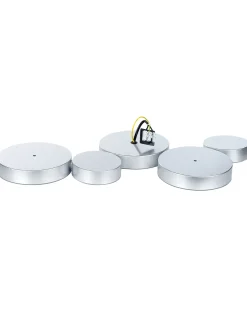 Lampadario a LED LUGA Metallo Argento