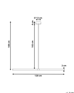 Lampadario a LED MAGARA Metallo Nero