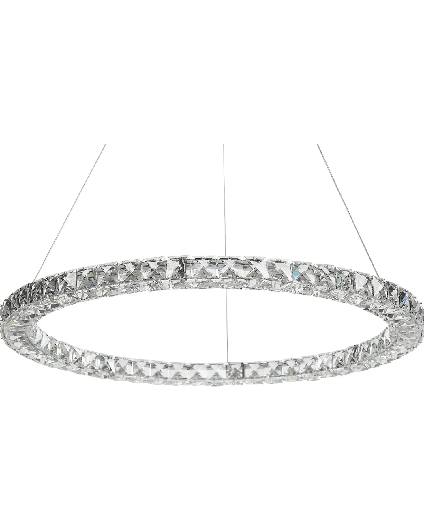 Lampadario a LED MAGAT Cristallo Argento