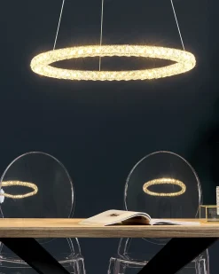Lampadario a LED MAGAT Cristallo Argento