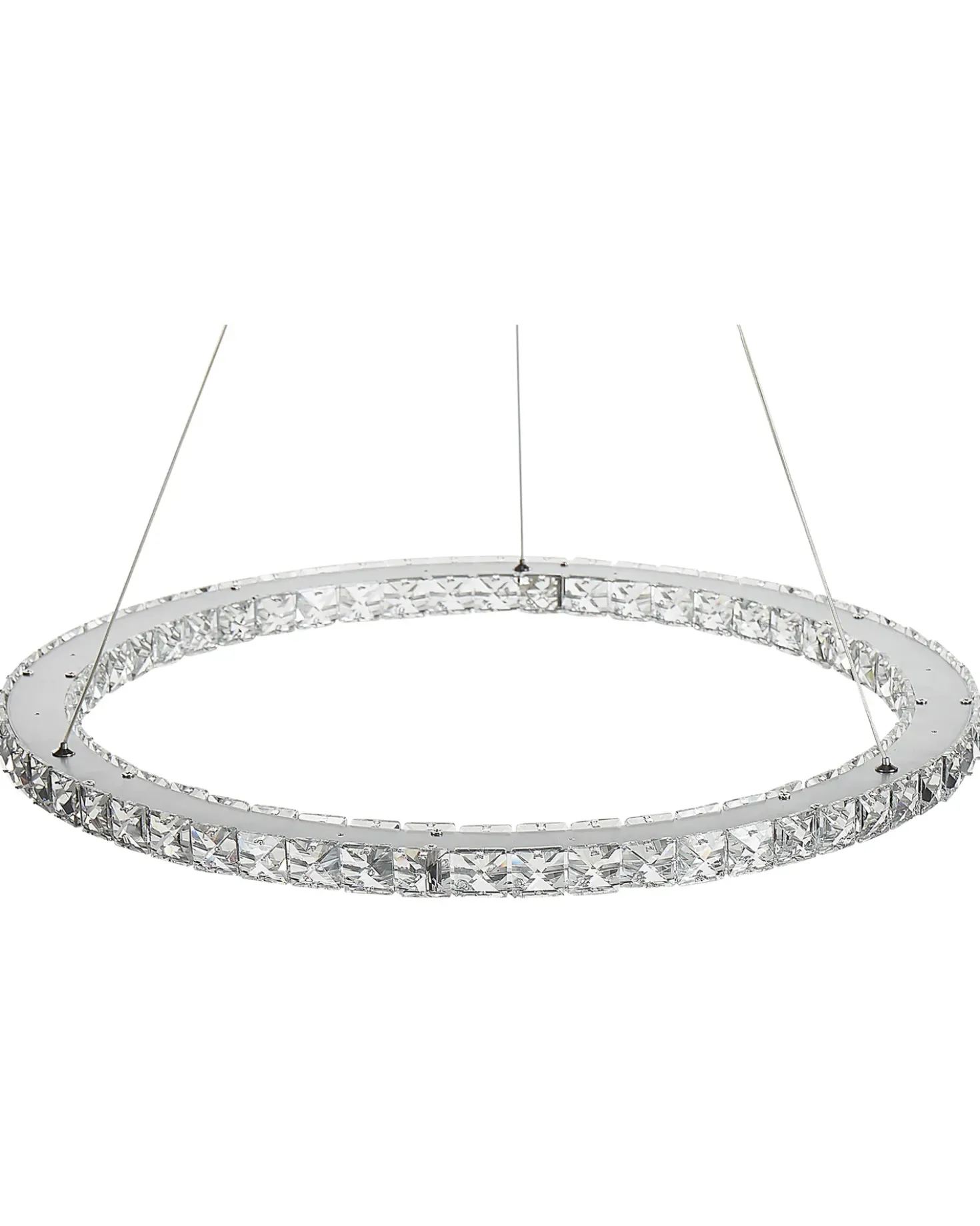 Lampadario a LED MAGAT Cristallo Argento