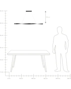 Lampadario a LED MAHOI Metallo Nero