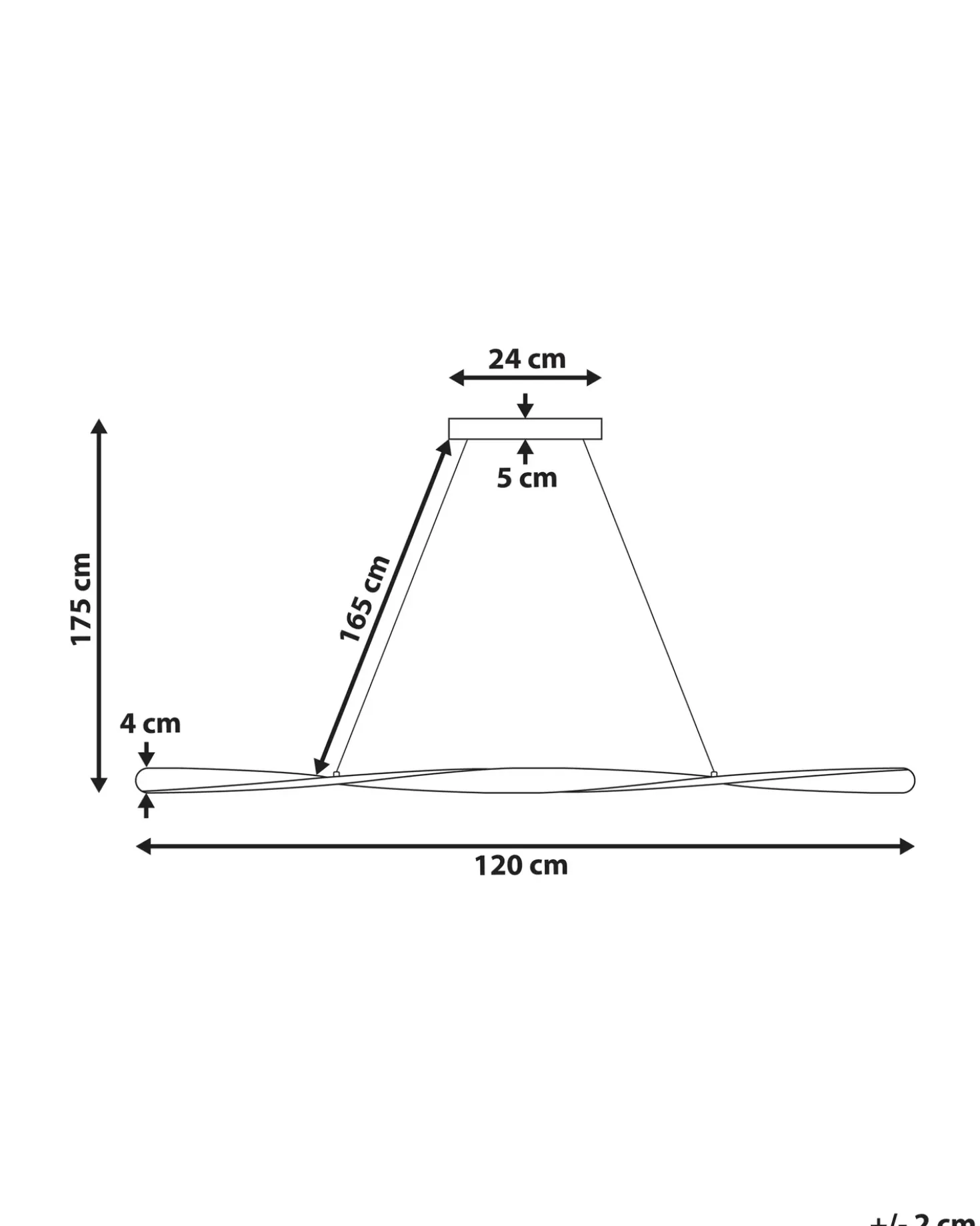 Lampadario a LED MAHOI Metallo Nero