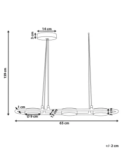 Lampadario a LED MALI Metallo Nero