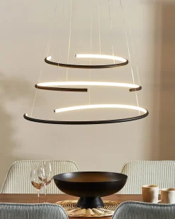 Lampadario a LED MAYU Metallo Nero