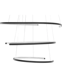 Lampadario a LED MAYU Metallo Nero