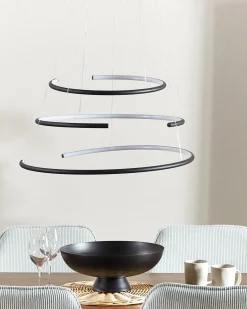 Lampadario a LED MAYU Metallo Nero