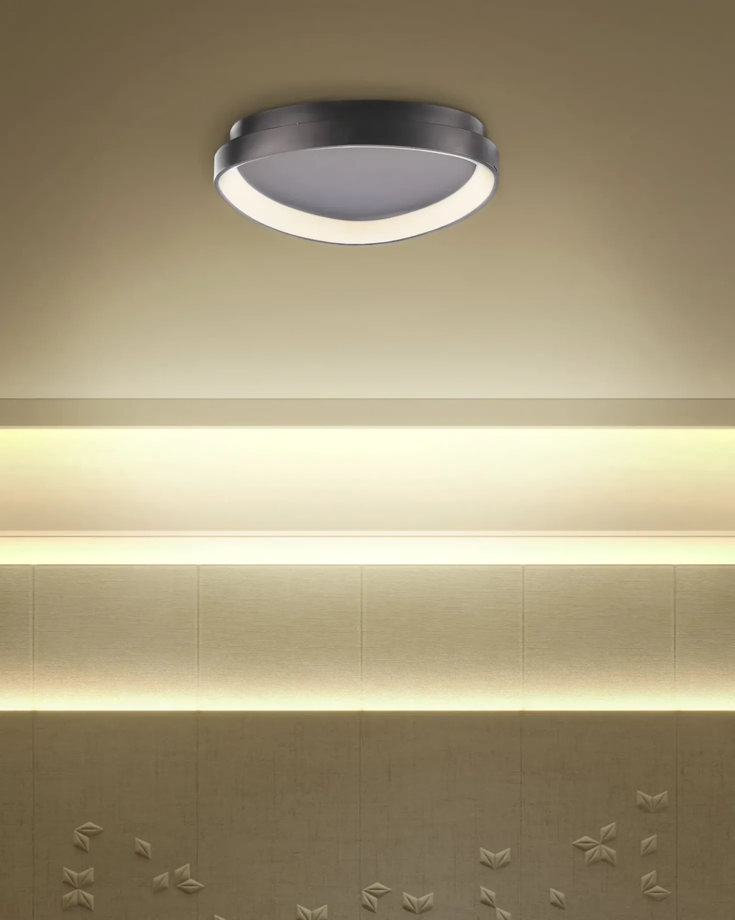 Lampadario a LED NANDING Metallo Nero