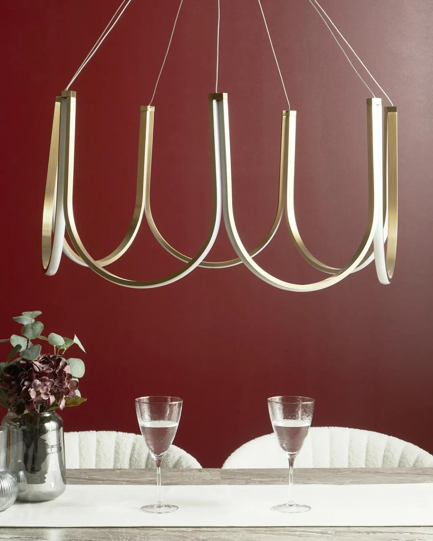 Lampadario a LED PERQUENO Metallo Oro