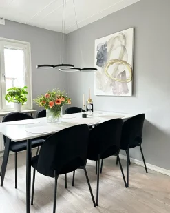Lampadario a LED PIBOR Metallo Nero