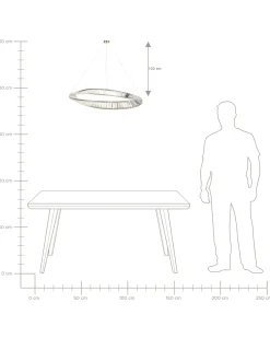 Lampadario a LED ROSENDE Metallo Oro