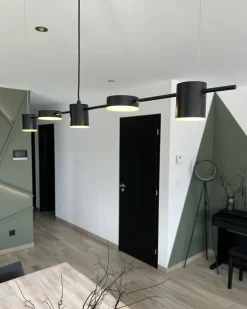 Lampadario a LED SESTRA Metallo Nero