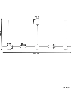 Lampadario a LED SESTRA Metallo Nero