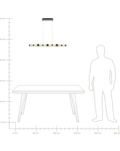Lampadario a LED SORA Vetro Oro