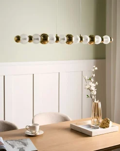 Lampadario a LED SORA Vetro Oro