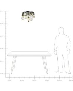 Lampadario a LED SORA Vetro Oro