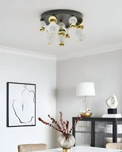 Lampadario a LED SORA Vetro Oro