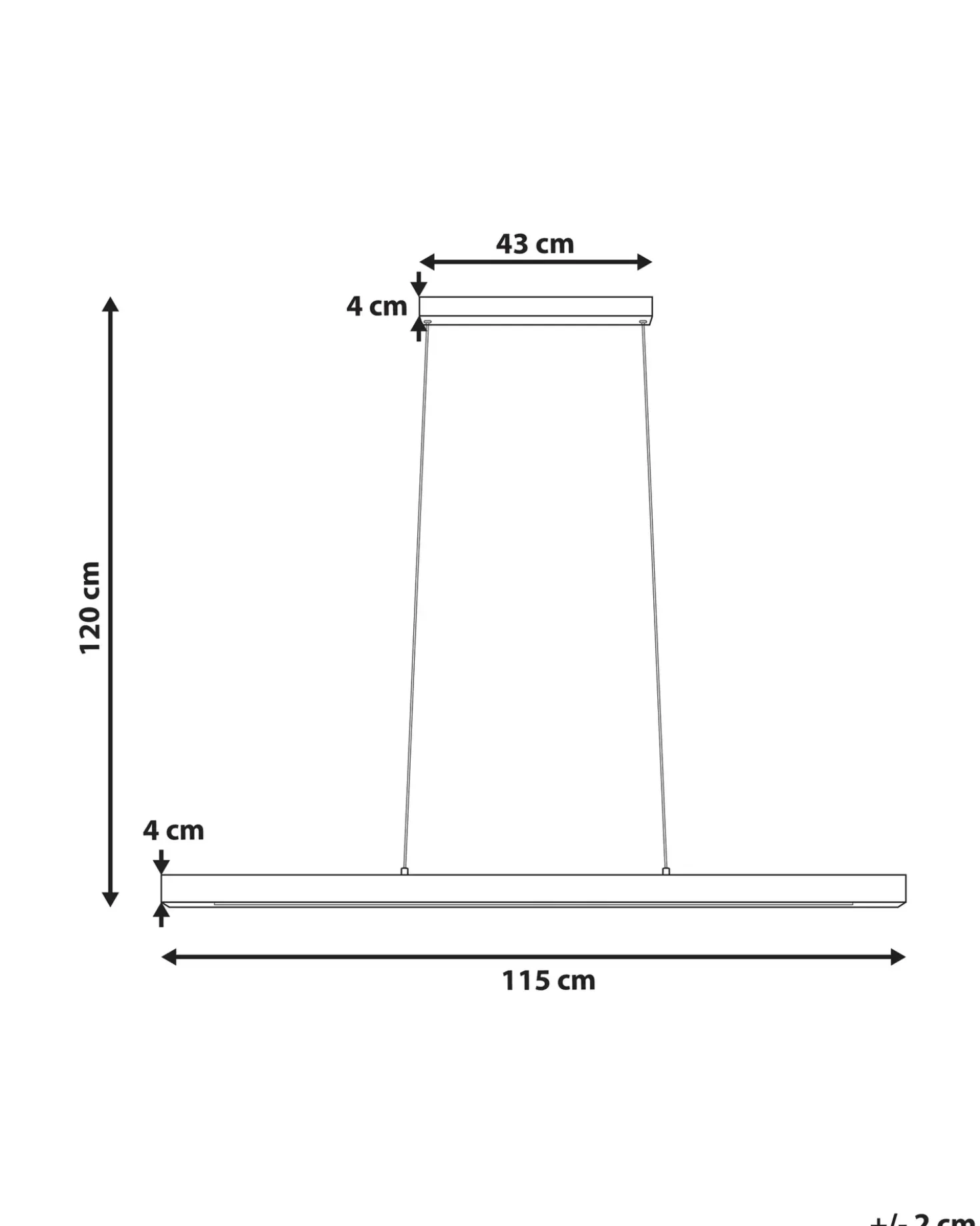 Lampadario a LED STEWARTS con dimmer Legno di quercia Marrone scuro
