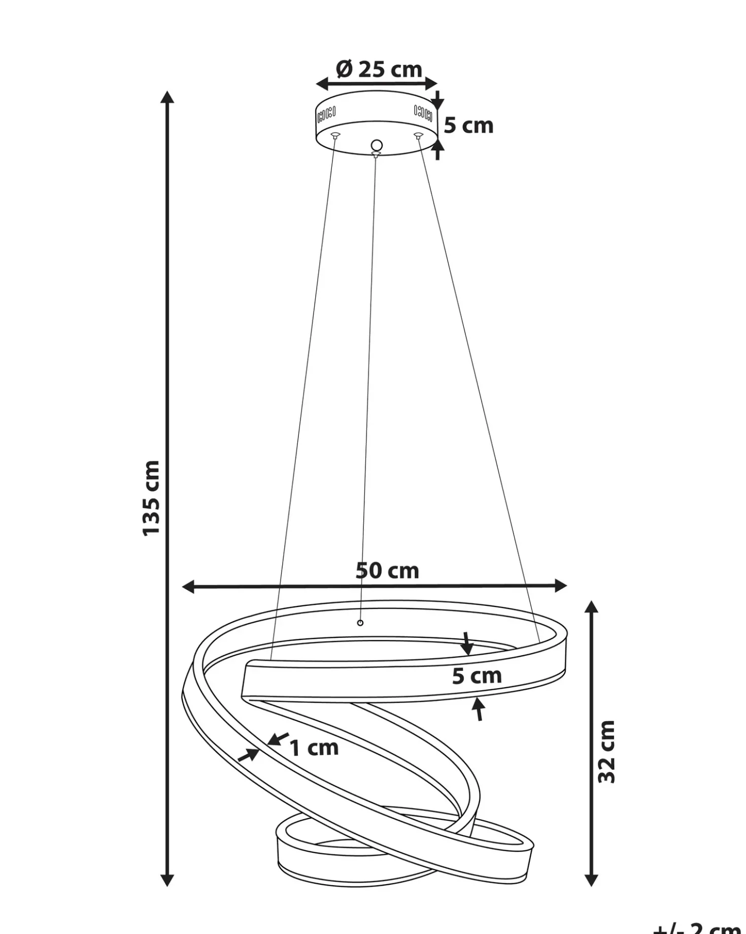 Lampadario a LED WANLI Metallo Oro