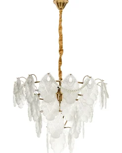 Lampadario ACARIGUA Vetro Ottone