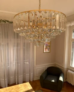 Lampadario ACHEIRO S Cristallo Oro