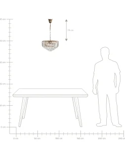 Lampadario ACHEIRO S Cristallo Oro