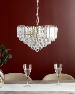 Lampadario ACHEIRO S Cristallo Oro