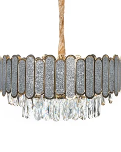 Lampadario AGUARICO Vetro Ottone