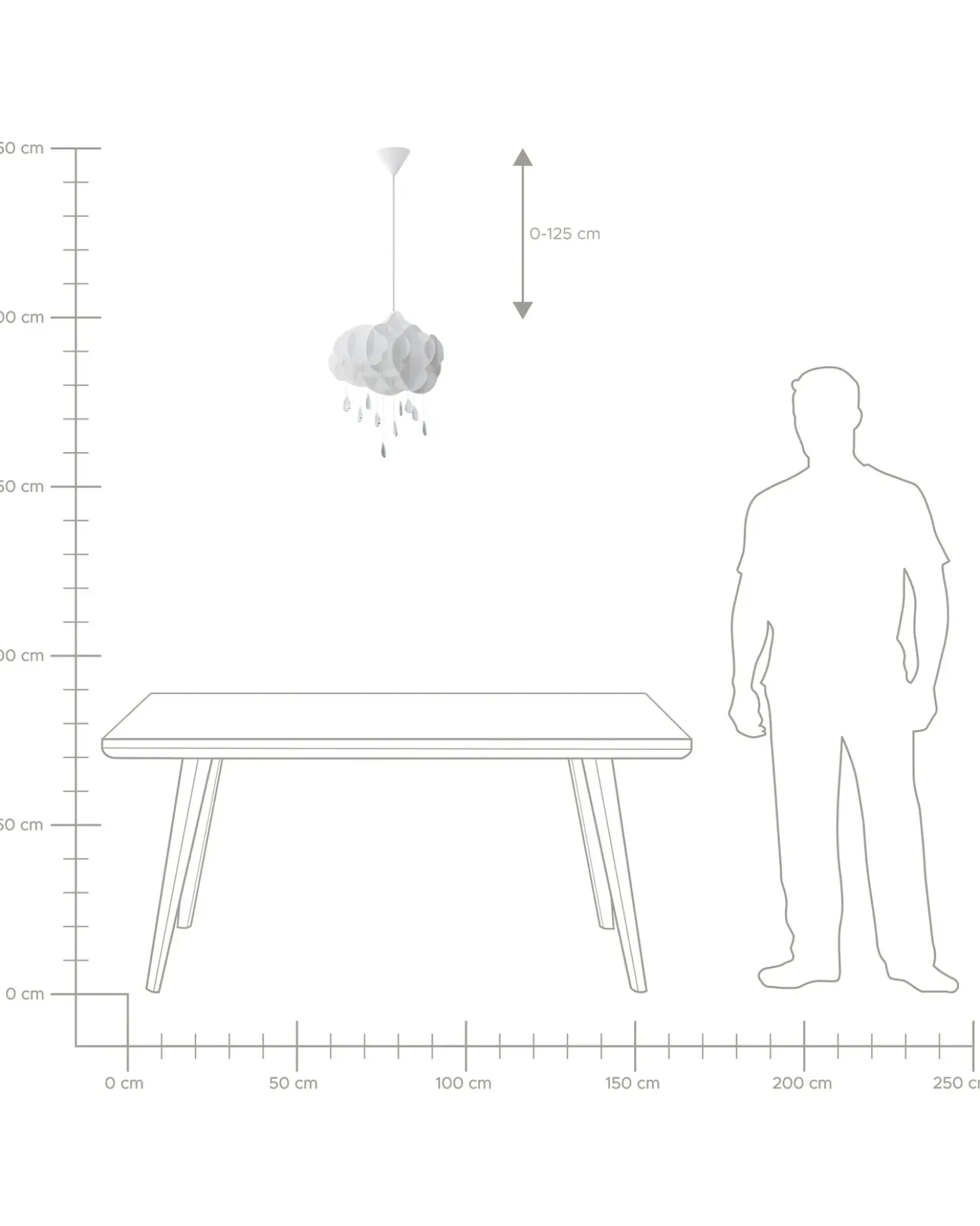 Lampadario AILENNE Bianco