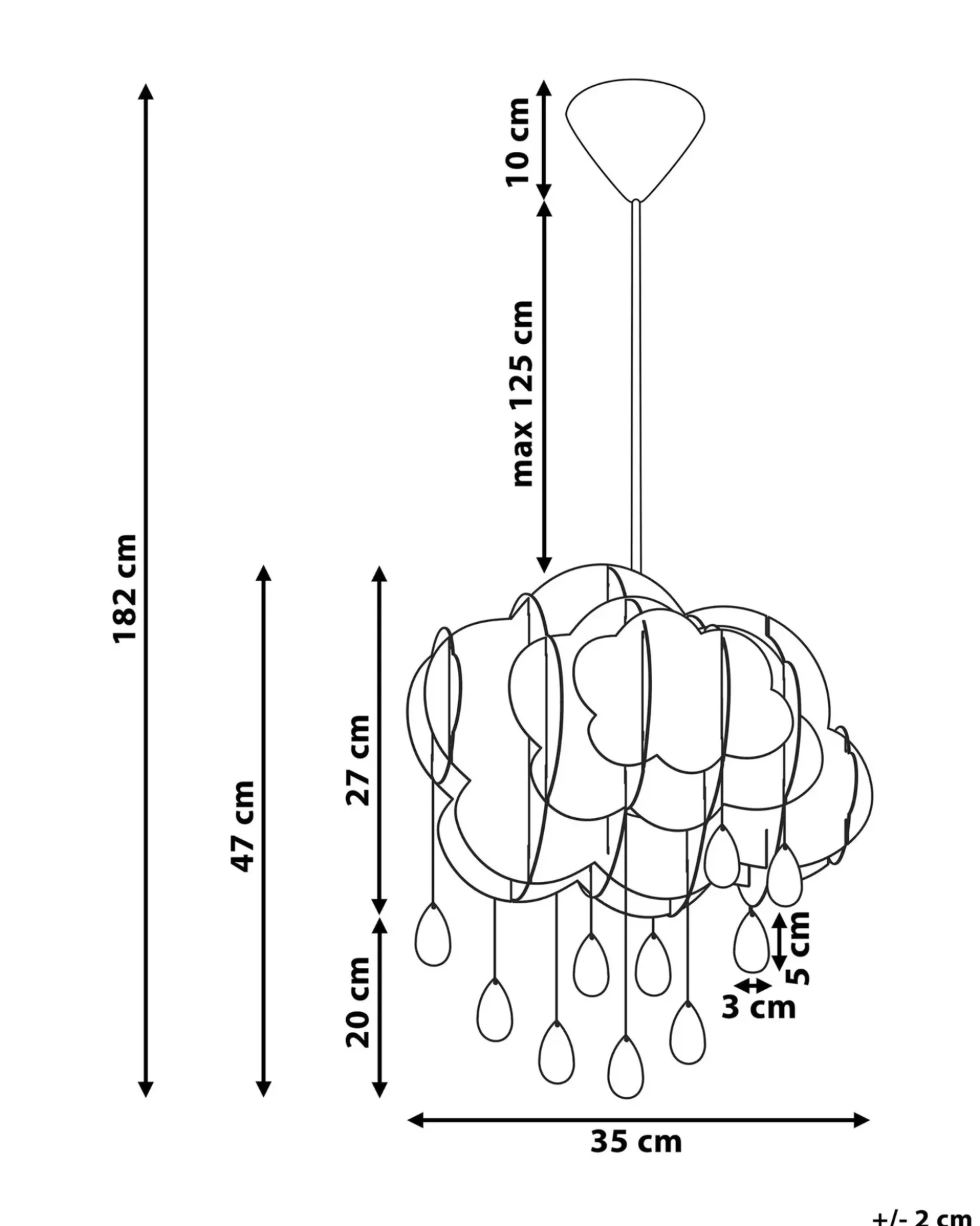 Lampadario AILENNE Bianco